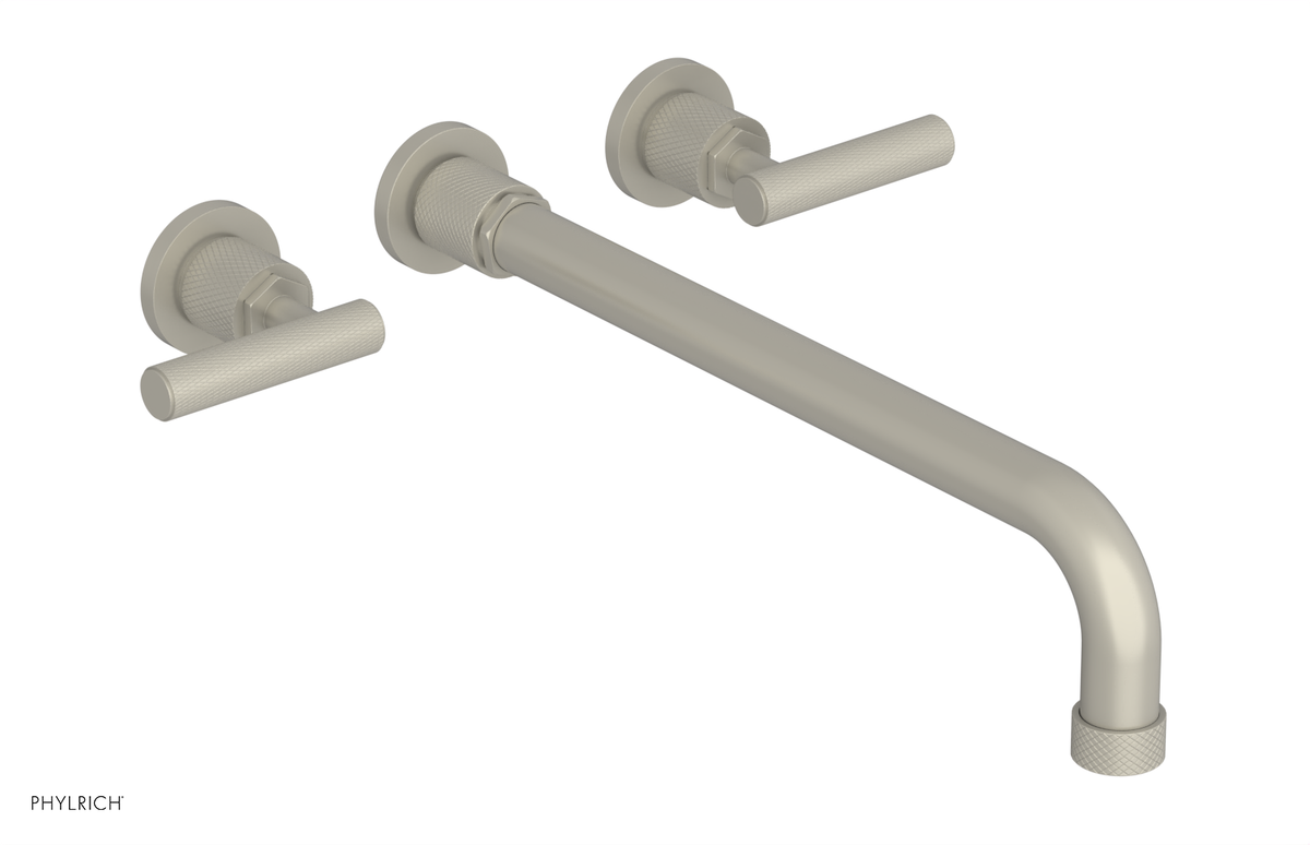 DUSTRIE - Wall Tub Set - 14" Spout - Lever Handles - Knurled 371-57-14