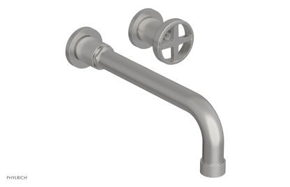 DUSTRIE Single Handle Wall Lavatory Set - 10" Spout - Knurled 371-15-10
