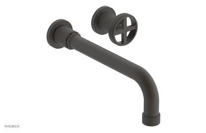 DUSTRIE Single Handle Wall Lavatory Set - 10" Spout - Knurled 371-15-10