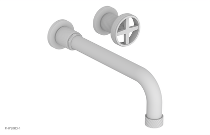 DUSTRIE Single Handle Wall Lavatory Set - 10" Spout - Knurled 371-15-10