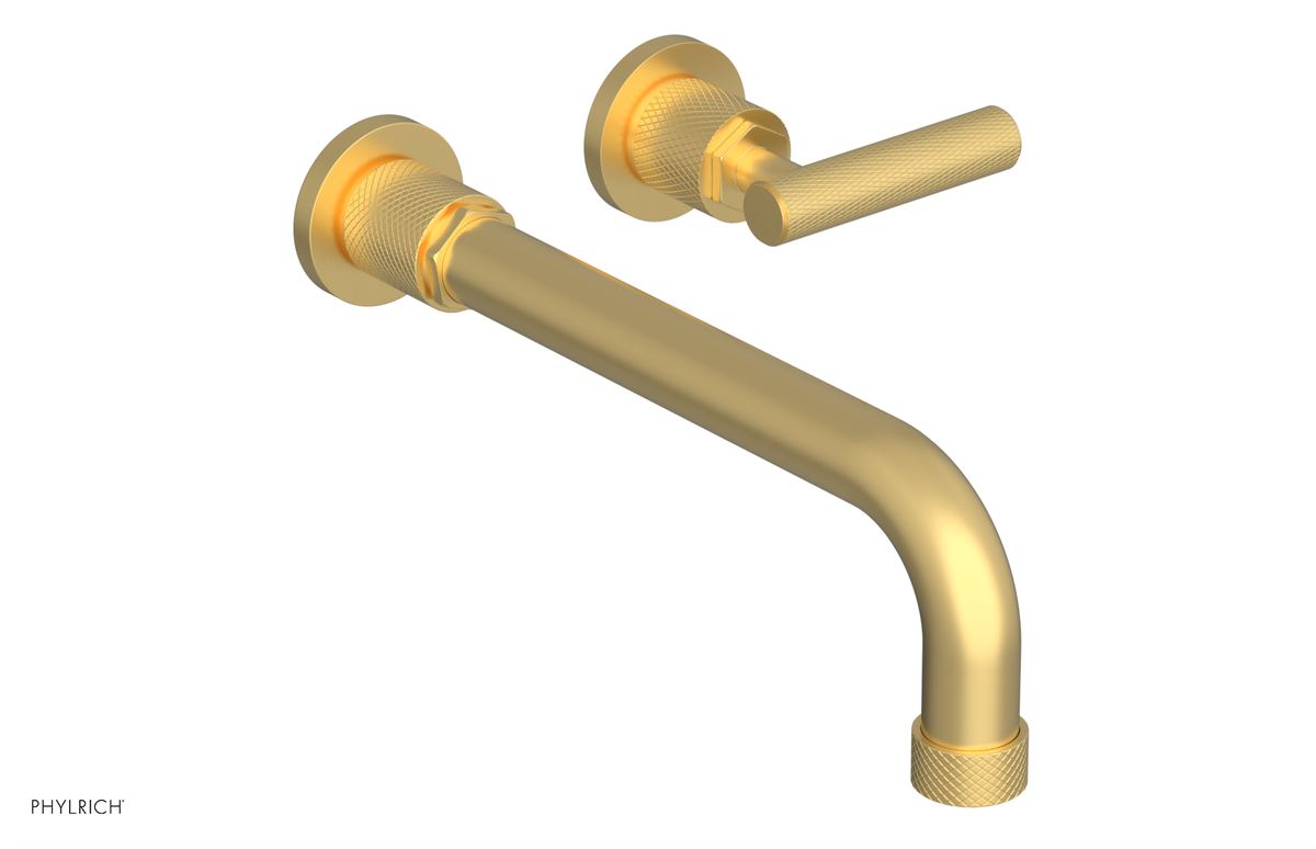 DUSTRIE Single Handle Wall Lavatory Set - 10" Spout - Knurled 371-16-10