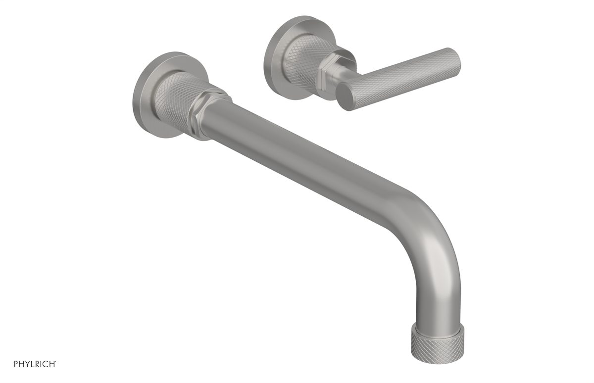 DUSTRIE Single Handle Wall Lavatory Set - 10" Spout - Knurled 371-16-10