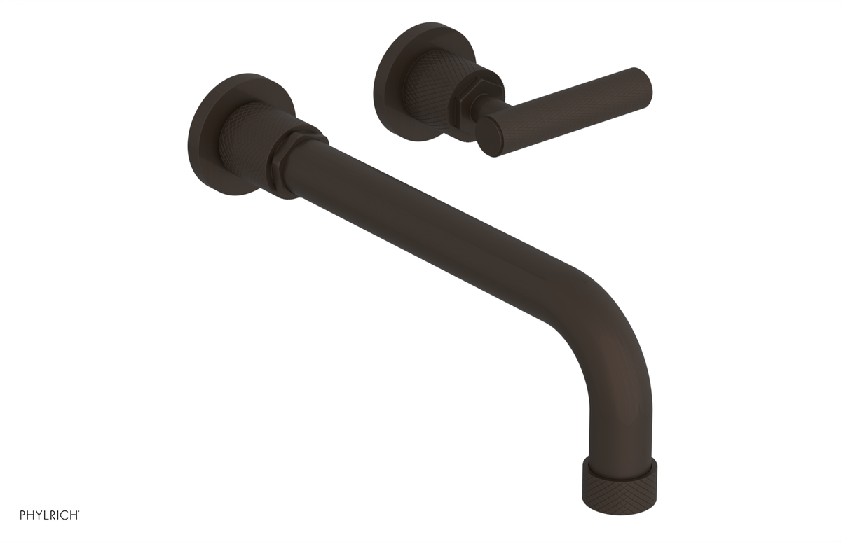 DUSTRIE Single Handle Wall Lavatory Set - 10" Spout - Knurled 371-16-10