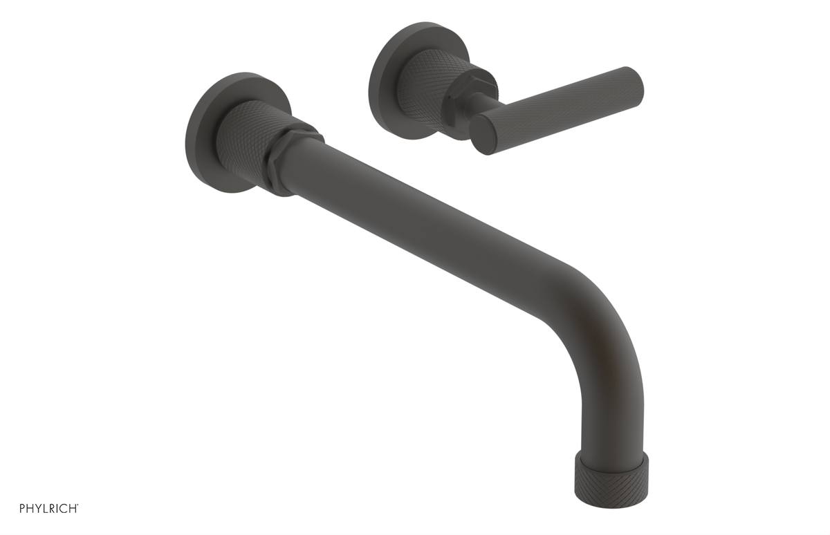 DUSTRIE Single Handle Wall Lavatory Set - 10" Spout - Knurled 371-16-10