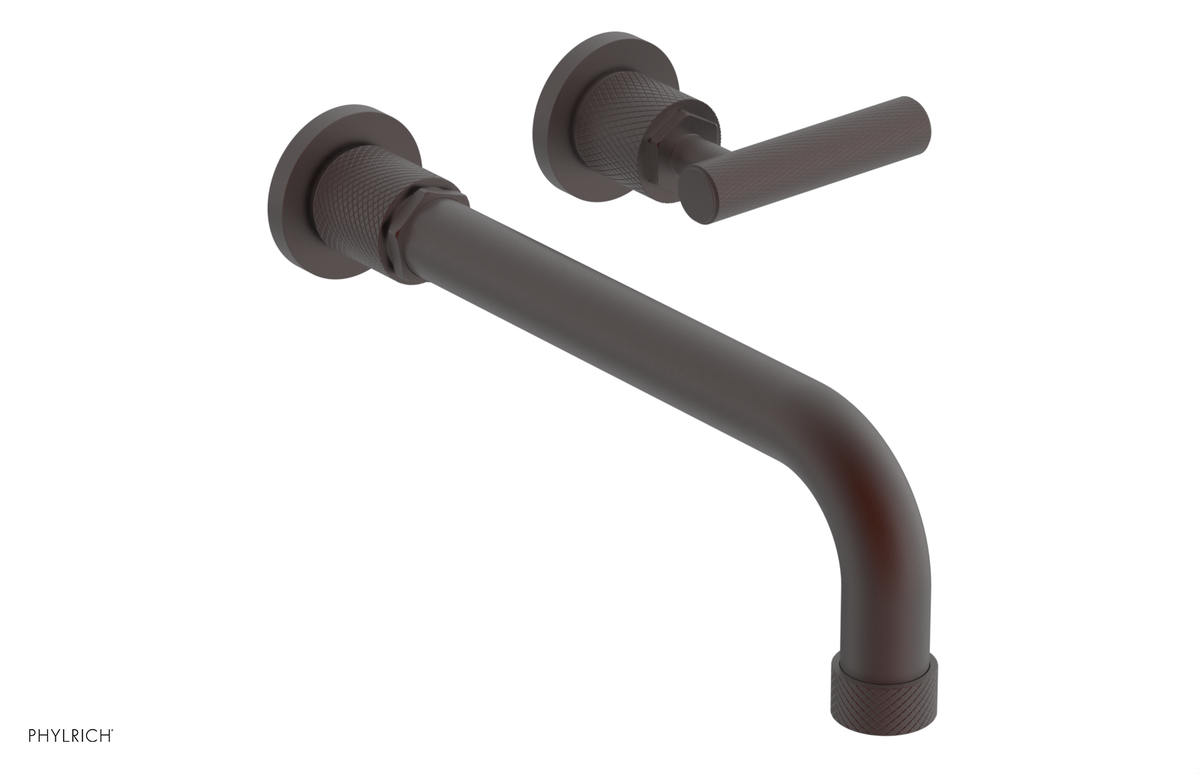 DUSTRIE Single Handle Wall Lavatory Set - 10" Spout - Knurled 371-16-10