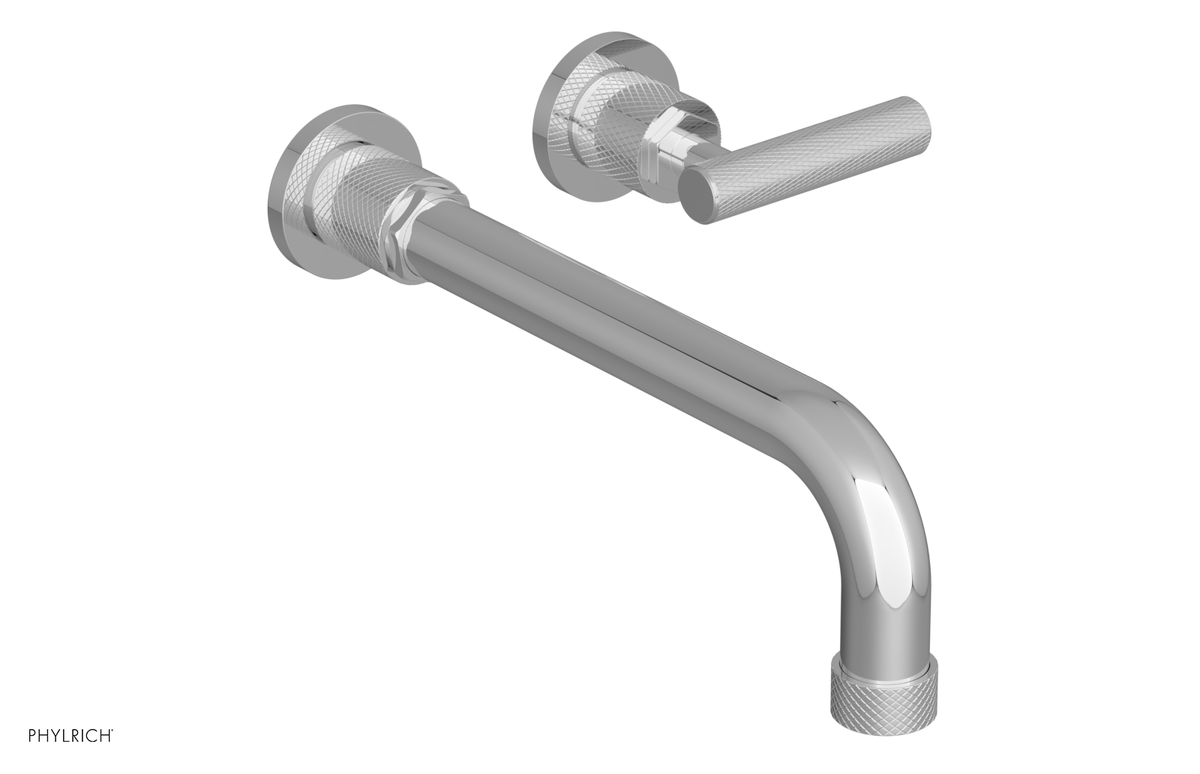 DUSTRIE Single Handle Wall Lavatory Set - 10" Spout - Knurled 371-16-10
