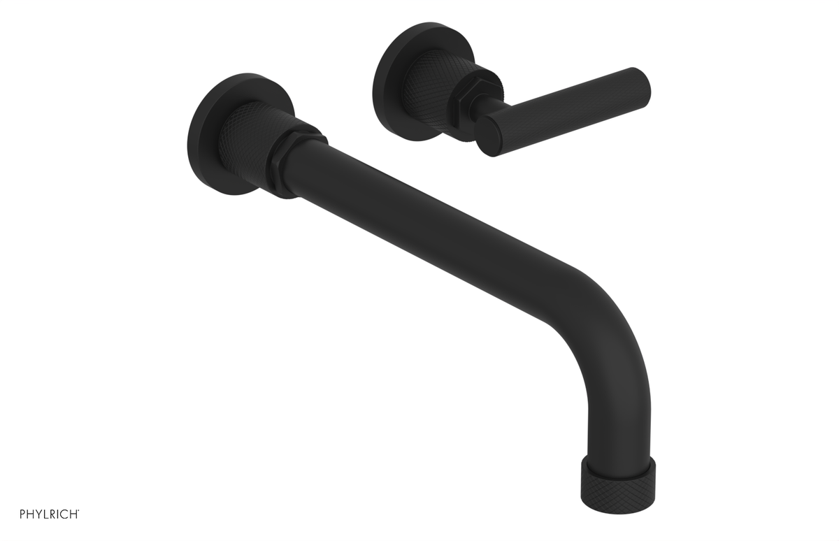 DUSTRIE Single Handle Wall Lavatory Set - 10" Spout - Knurled 371-16-10