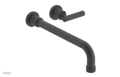 DUSTRIE Single Handle Wall Lavatory Set - 12" Spout - Knurled 371-16-12