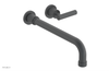DUSTRIE Single Handle Wall Lavatory Set - 12" Spout - Knurled 371-16-12