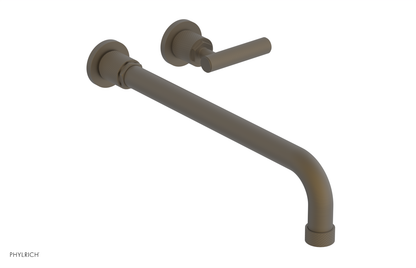 DUSTRIE Single Handle Wall Lavatory Set - 14" Spout - Knurled 371-16-14