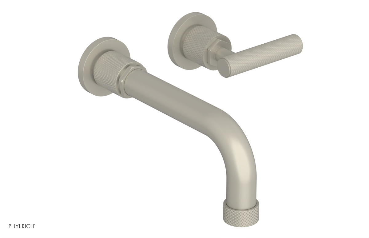 DUSTRIE Single Handle Wall Lavatory Set - 7 5/8" Spout - Knurled 371-16