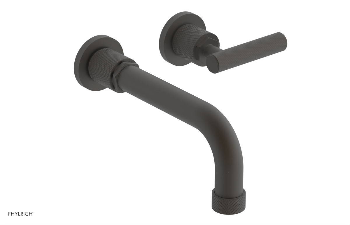 DUSTRIE Single Handle Wall Lavatory Set - 7 5/8" Spout - Knurled 371-16