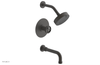 DUSTRIE - Pressure Balance Tub & Shower Set - 7 5/8" Spout -  Cross Handle - Knurled 371-26