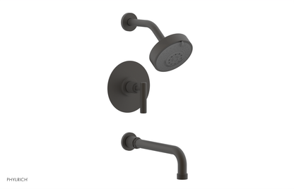 DUSTRIE - Pressure Balance Tub & Shower Set - 10" Spout -  Lever Handle - Knurled 371-27-10