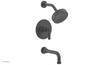 DUSTRIE - Pressure Balance Tub & Shower Set - 7 5/8" Spout -  Lever Handle - Knurled 371-27
