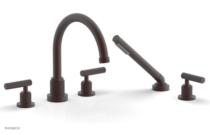 DUSTRIE - Deck Tub Set with Hand Shower - Lever Handles - Knurled 371-49