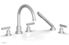 DUSTRIE - Deck Tub Set with Hand Shower - Lever Handles - Knurled 371-49