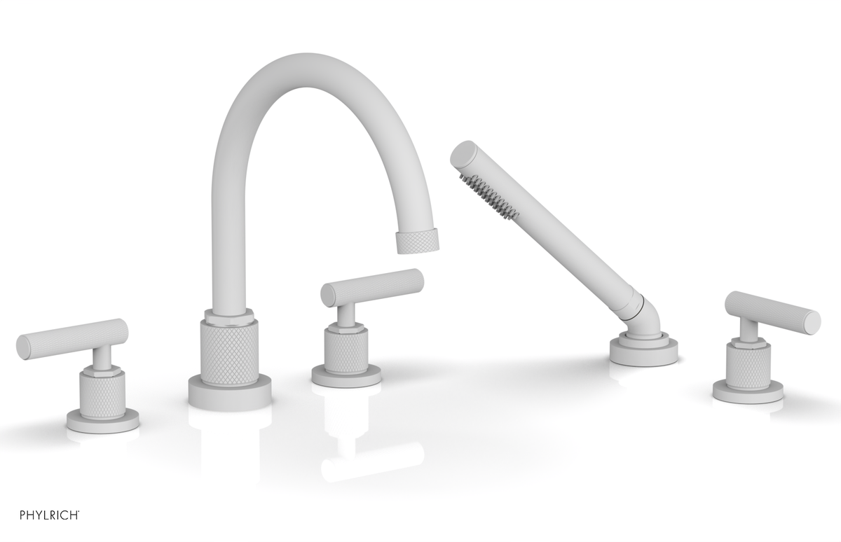 DUSTRIE - Deck Tub Set with Hand Shower - Lever Handles - Knurled 371-49