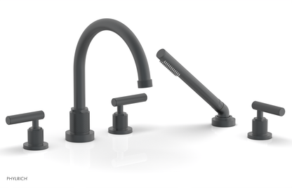 DUSTRIE - Deck Tub Set with Hand Shower - Lever Handles - Knurled 371-49