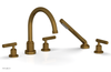 DUSTRIE - Deck Tub Set with Hand Shower - Lever Handles - Knurled 371-49