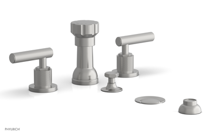DUSTRIE - Four Hole Bidet Set - Lever Handles - Knurled 371-61