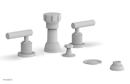DUSTRIE - Four Hole Bidet Set - Lever Handles - Knurled 371-61