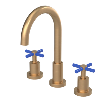 Rubinet Widespread Kitchen Set with LaSalle Spout Satin Gold
