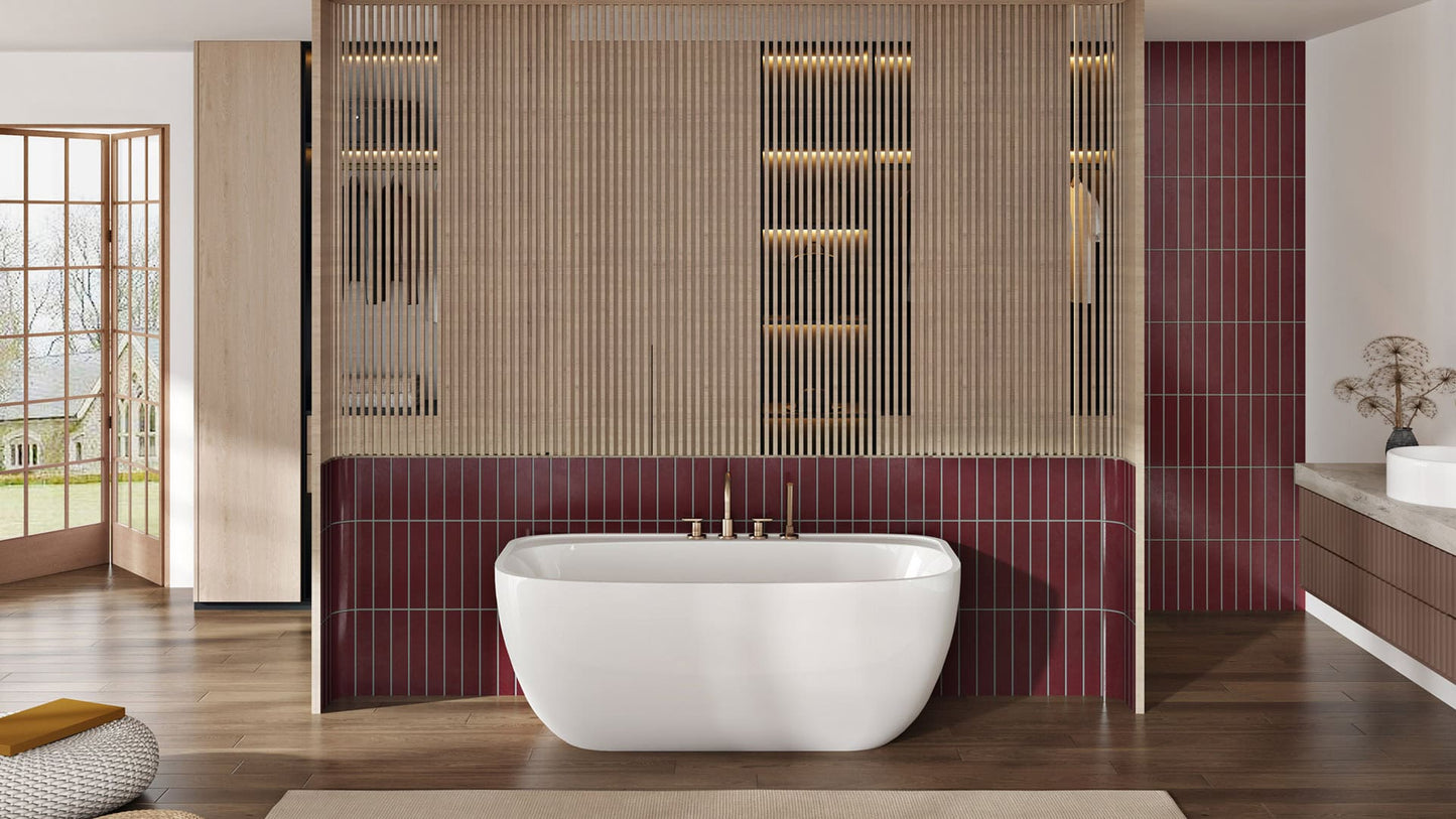 Oceania Banook Back to Wall Freestanding Bath