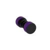 Rubinet Shower Door Knob (set) Matt Black