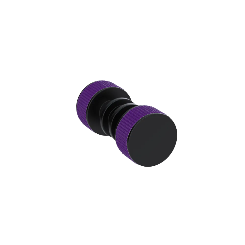 Rubinet Shower Door Knob (set) Matt Black