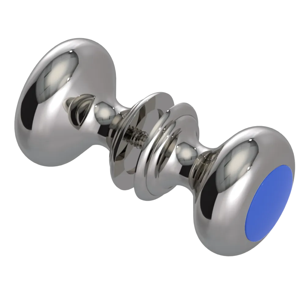 Rubinet Shower Door Knob (set) Polished Nickel