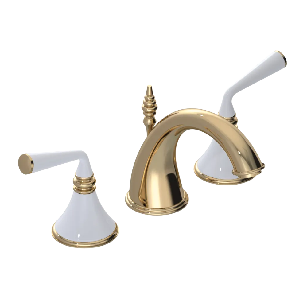 Rubinet Widespread Lav. Set. (less drain) Gold
