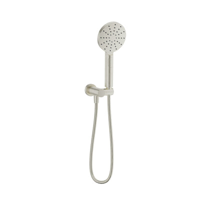 Baril 3-spray anti-limestone hand shower on wall-mounted supply elbow