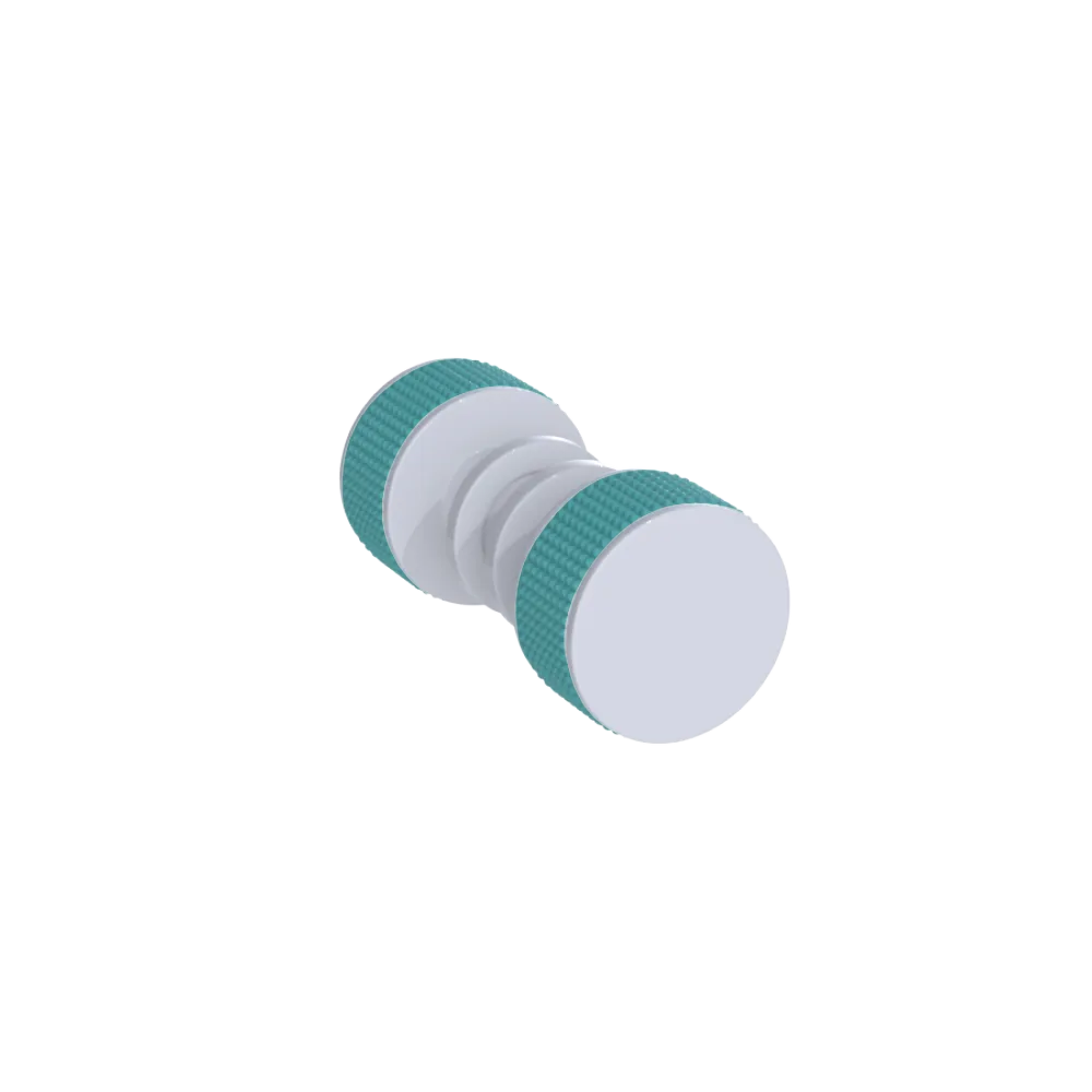 Rubinet Shower Door Knob (set) White