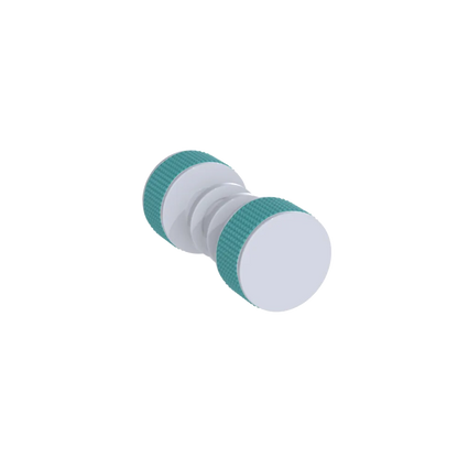 Rubinet Shower Door Knob (set) White