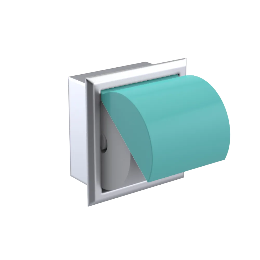 Rubinet RECESSED TOILET PAPER HOLDER Satin Chrome