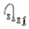 Rubinet Widespread Kitchen Set with Hand Spray Polished Nickel