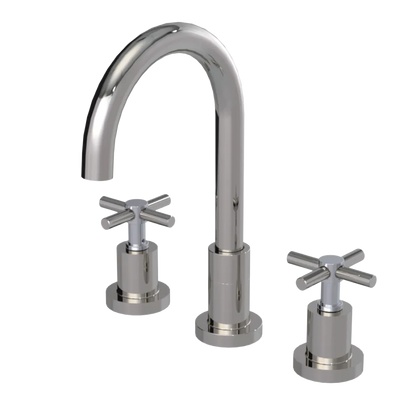 Rubinet Widespread Kitchen Set with LaSalle Spout Polished Nickel