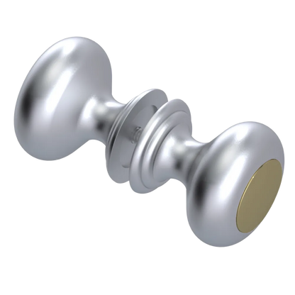 Rubinet Shower Door Knob (set) Satin Chrome