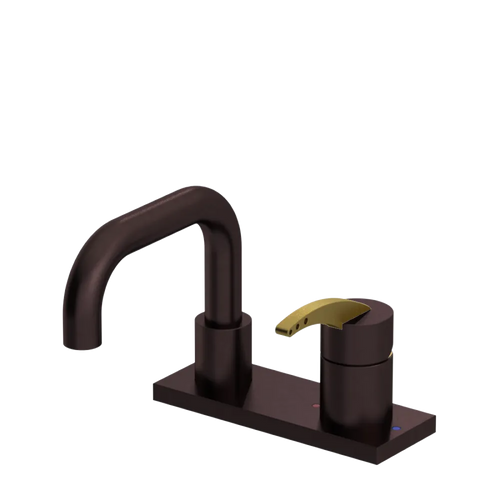 Rubinet 4" Centre Single Control Lav. Set. with Genesis spout (less drain) Oil Rubbed Bronze