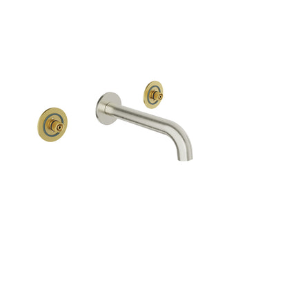 Baril Trim only for two handles wall-mounted lavatory faucet, drain not included