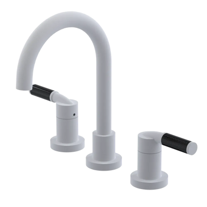 Rubinet Widespread Lav. Set. (less drain) Matt White