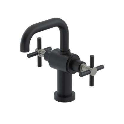 Rubinet Single Hole Dual Handle Lav. Set. (less drain) Matt Black