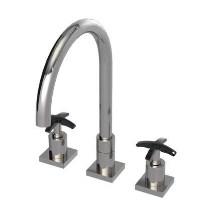 Rubinet Widespread Kitchen Set Polished Nickel