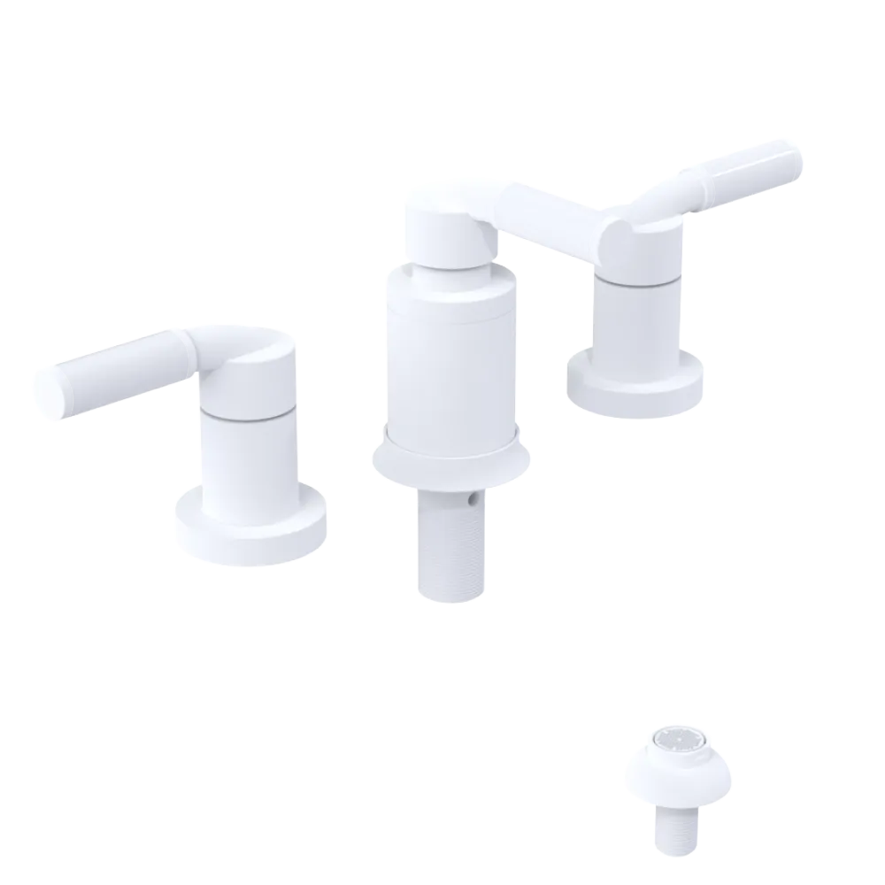 Rubinet Bidet Fitting with Spray, Diverter, and Vacuum Breaker (less drain) Matt White