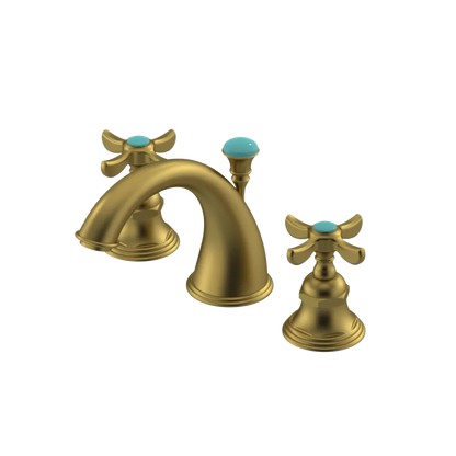 Rubinet Widespread Lav. Set. (less drain) Antique Brass Matt