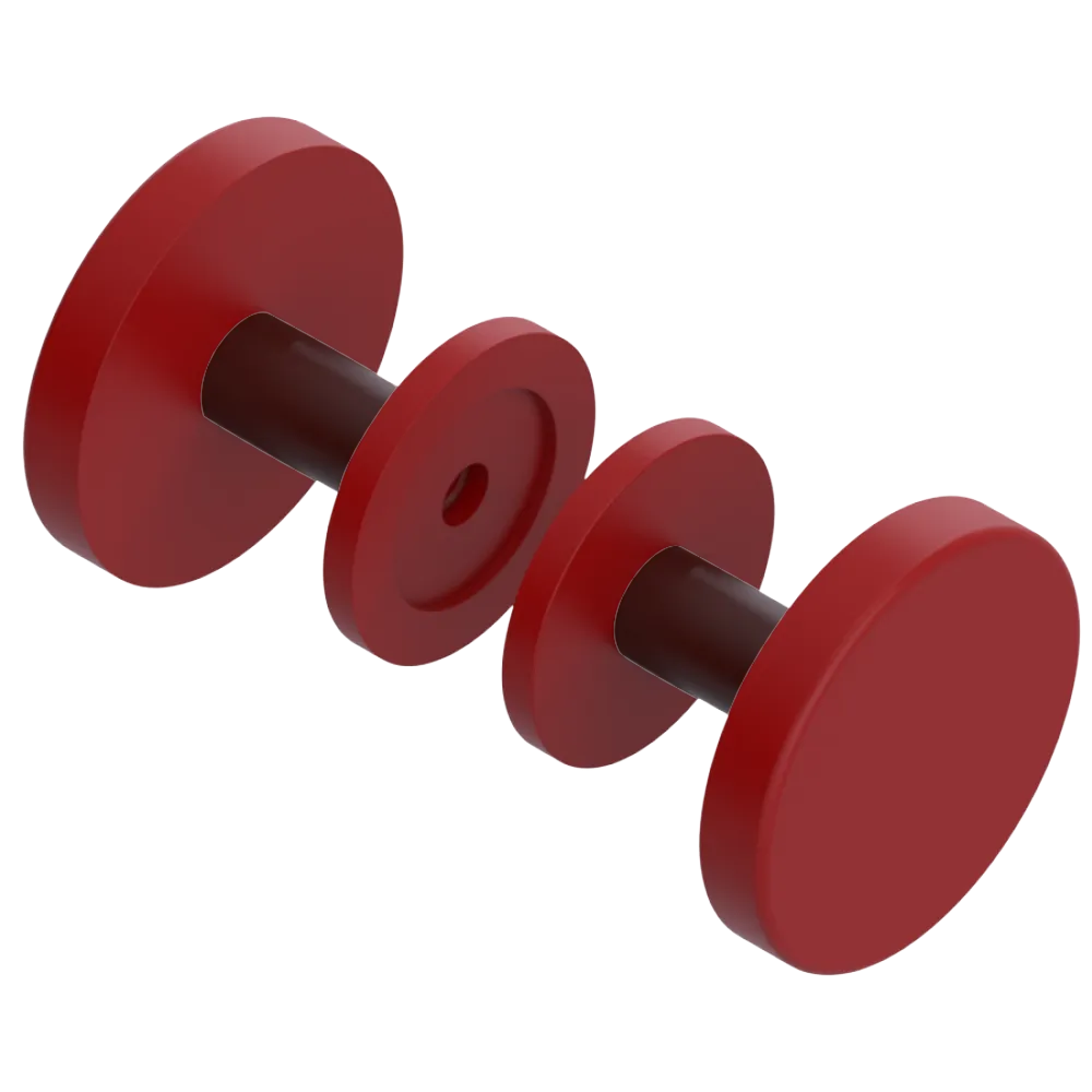 Rubinet Shower Door Knob (set) Maroon