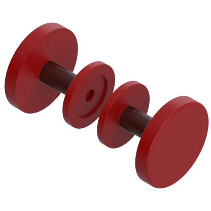 Rubinet Shower Door Knob (set) Maroon