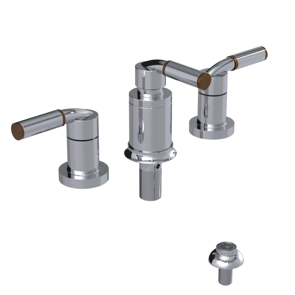 Rubinet Bidet Fitting with Spray, Diverter, and Vacuum Breaker (less drain) Chrome