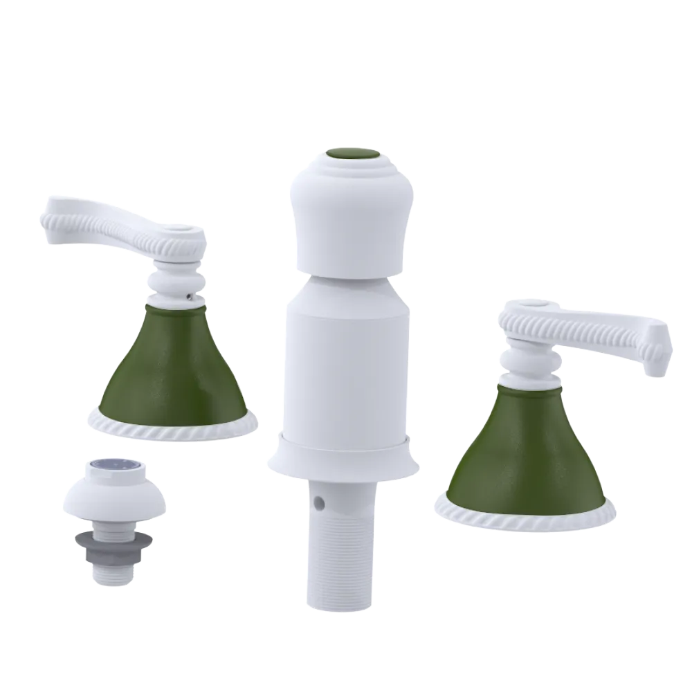 Rubinet Bidet Fitting with Spray, Diverter, and Vacum Breaker (Less Drain) Matt White